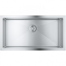 Мойка для кухни Grohe K700 90-S 86.4/46.4 31580SD1 прямоуг. 86,4х46,4 глуб. 20см (толщ.1мм) вып. 3 1/2" (накладная) нержавеющая сталь