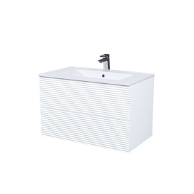 Тумба с раковиной Iddis Bild 80 подвесная 2 выдв.ящ. белая BIL80W0i95K