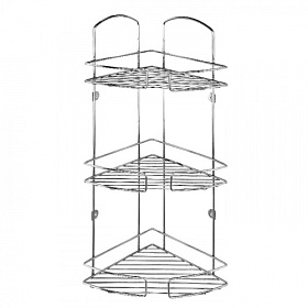 Полка угловая 3-ая металл Milardo Shelf хром 111WC30M44