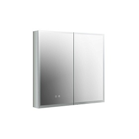 Зеркало-шкаф Aquatek 80 хром с подогревом LED подсветка AQ7803B-MLC