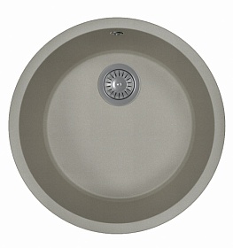 Мойка для кухни Florentina Вега Зеро 22.425.D0440.307 круглая 49х49 глуб. 20см вып. 3 1/2" (подстольная) cерый шёлк