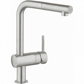 Смеситель для кухни (мойки) Grohe Minta 32168DC0 вытяжной излив сталь латунь