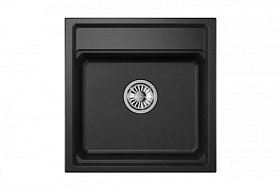 Мойка для кухни Granula KS-5002 черный прямоуг. 44х37,5 глуб. 24,5см вып. 3 1/2" (врезная) чёрная