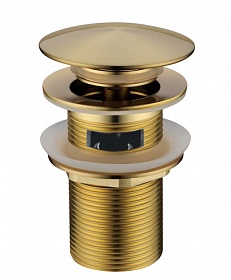 Донный клапан Boheme автомат(клик-клак) Matt Gold 612/2-MG с переливом
