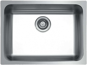Мойка для кухни TopZero WellInox Undermount D556.GT12K прямоуг. 61,2х46,2 глуб. 20,3см (толщ.1,2мм) вып. 3 1/2" (подстольная) серебристый