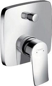Смеситель для ванны/душа (короткий излив) (внешняя часть) Hansgrohe Metris 31454000 хром латунь