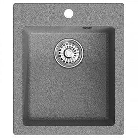 Мойка для кухни Mixline ML-GM14 551903 прямоуг. 42х50 глуб. 19см вып. 3 1/2" (врезная) тёмно-серая
