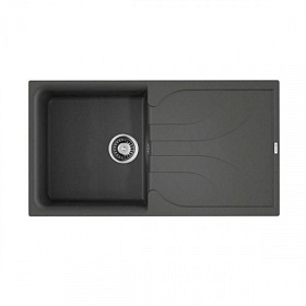 Мойка для кухни Omoikiri Yasugata 100-PL 4993851 прямоуг. 100х50 глуб. 21см (толщ.10мм) вып. 3 1/2" (врезная) крыло универсал платина