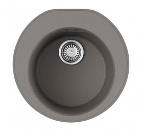 Мойка для кухни Omoikiri Miya 50R-GR 4993582 круглая 50,5х49 глуб. 21см (толщ.10мм) вып. 3 1/2" (врезная) leningrad grey