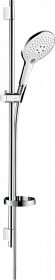 Душевая стойка с лейкой и шлангом Hansgrohe Raindance Select S 3jet 1008 мм d150 мм круглая 3-х реж. с мыльницей 27803400 хром