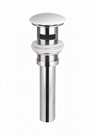Донный клапан для умывальника Ceramica Nova клик-клак CN2000x с переливом белый