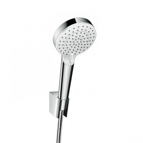 Душевая лейка с шлангом и держателем Hansgrohe Crometta Vario 26691400 белая/хром