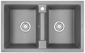 Мойка для кухни Granula GR-8101 алюминиум прямоуг. 81х50 глуб. 21см вып. 3 1/2" (врезная) алюминиум