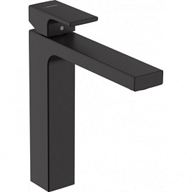 Смеситель для умывальника (раковины) Hansgrohe Vernis Shape 71591670 чёрный латунь Водяной