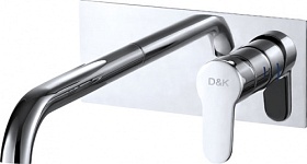 Смеситель для умывальника (раковины) D&K DA1394401 хром латунь