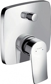 Смеситель для ванны/душа (короткий излив) (внешняя часть) Hansgrohe Metris 31454000 хром латунь