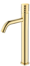Смеситель для умывальника (раковины) Boheme Stick Gold Diamond Gold 122-GG золото латунь