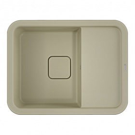 Мойка для кухни Omoikiri Tasogare 65-BE 4993479 прямоуг. 65х51 глуб. 19см (толщ.10мм) вып. 3 1/2" (врезная) крыло универсал ваниль