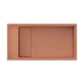 Мойка для кухни Omoikiri Kinaru Pro 86-U/I-CN 4997025 прямоуг. 82х46 глуб. 22см (толщ.6мм) вып. 3 1/2" (врезная, подстольная) canyon