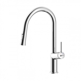 Смеситель для кухни (мойки) Lemark Minima LM3850C вытяжной излив хром латунь Водяной
