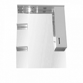 Зеркало-шкаф Loranto Коралл 80 шкаф справа белое подсветка CS00025725 Водяной