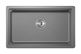 Мойка для кухни Granula KS-7303U алюминиум прямоуг. 73х45 глуб. 22см вып. 3 1/2" (подстольная) алюминиум