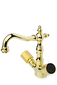 Смеситель для умывальника (раковины) Boheme Royal Cristal 292-Royal/CRST black золото латунь Водяной