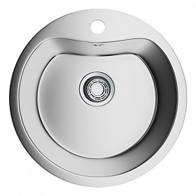 Мойка для кухни Omoikiri Saroma 51-IN 4993007 круглая 51х51 глуб. 18см (толщ.0,8мм) вып. 3 1/2" (врезная) PVD нержавеющая сталь