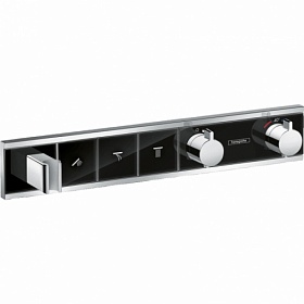 Смеситель для душа термостат (внешняя часть) Hansgrohe RainSelect 15356600 хром/черный латунь