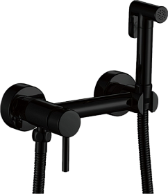 Смеситель для унитаза Haiba HB10-7 HB5510-7 с гигиеническим душем чёрный латунь Водяной