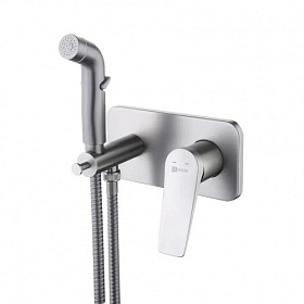 Смеситель для унитаза внеш. и скрытая часть (в сборе) Lemark Bronx LM3720GM графит латунь