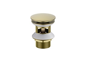 Донный клапан 1 1/4" Aquatek AQ6002BG шлиф.золото