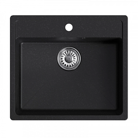 Мойка для кухни Mixline ML-GM15 551922 прямоуг. 56х50 глуб. 18см вып. 3 1/2" (врезная) ультра-черный