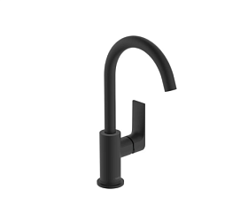 Смеситель для умывальника (раковины) Hansgrohe Rebris E 72576670 чёрный латунь