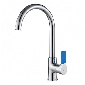 Смеситель для кухни (мойки) Lemark Aura LM0605C синий латунь