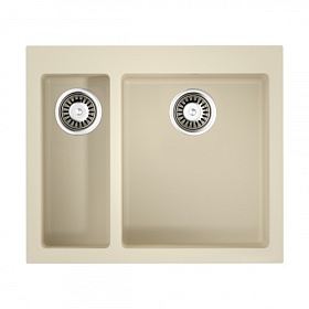 Мойка для кухни Omoikiri Bosen 59-2-BE 4993150 прямоуг. 59х50 глуб. 22см (толщ.10мм) вып. 3 1/2" (врезная) ваниль