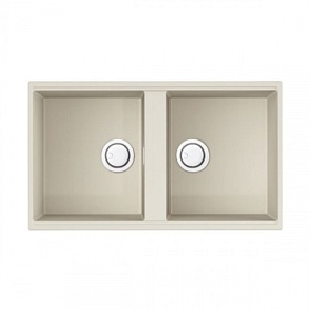 Мойка для кухни Omoikiri Kitagawa 83-2-U-WH 4993809 прямоуг. 83,6х48,8 глуб. 20см (толщ.6мм) вып. 3 1/2" (подстольная) белая