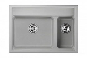 Мойка для кухни Granula KS-7302 арктик прямоуг. 73х51 глуб. 24,5см вып. 3 1/2" (врезная) арктик