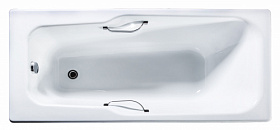 Ванна чугун 150х70 Универсал Нега прямоугольная с ручками ножки отдельно