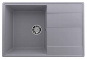 Мойка для кухни Ulgran Quartz Prima 750 Prima 750-05 прямоуг. 75х50 глуб. 18см вып. 3 1/2" (врезная) крыло универсал бетон