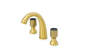 Смеситель для умывальника (раковины) Boheme Royal Cristal 317-Royal/CRST black на раковину 3 отверстия бронза латунь