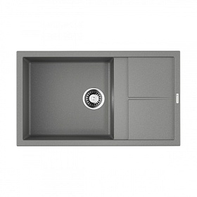 Мойка для кухни Omoikiri Sumi 86-GR 4993564 прямоуг. 86х50 глуб. 20см (толщ.10мм) вып. 3 1/2" (врезная) крыло универсал leningrad grey