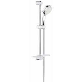 Душевая стойка с лейкой и шлангом Grohe Tempesta New Cosmopolitan 600 мм d580х260 мм круглая 2-х реж. с мыльницей 27928002 хром Водяной