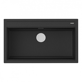 Мойка для кухни Omoikiri Kitagawa 86-LB-GB 4993794 прямоуг. 86х51 глуб. 20см (толщ.6мм) вып. 3 1/2" (врезная) графит Водяной