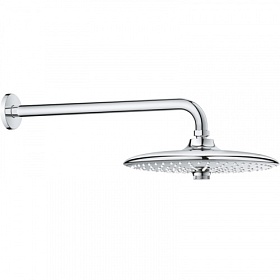 Лейка верхнего душа Grohe Euphoria 26459000 d260 мм 3-х реж. хром круглая с душевым кронштейном