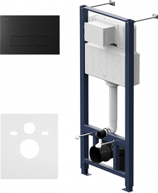 Инсталляция для унитаза AM.PM Pro I012704.7038 (3 в 1) рама с кнопкой Pro S чёрная матовая