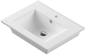 Раковина (умывальник) Sanita Luxe Quadro 60 встраиваемая сверху WB.FN/Quadro/60-C/WHT.G/S1 Водяной