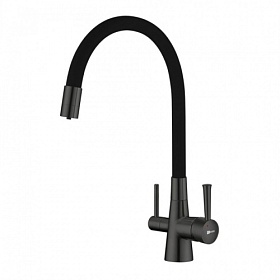 Смеситель для кухни (мойки) Lemark Comfort LM3075GM с переключ.для фильтра питьевой воды гибкий излив графит латунь
