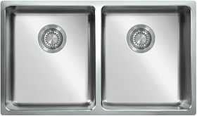Мойка для кухни TopZero Prime Micro/R20 MU340.50.50.GT10K прямоуг. 74х44 глуб. 21,5см (толщ.1мм) вып. 3 1/2" (врезная, подстольная) серебристый