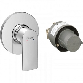 Смеситель для душа внеш. и скрытая часть (в сборе) Hansgrohe Rebris E 72658000 хром латунь